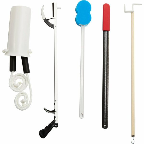 American Hospital Supply 5-Piece Hip Knee Replacement Kit, Stocking Aid, Reacher, Sponge Rod, Shoehorn, Hook AHS-HK1_EA